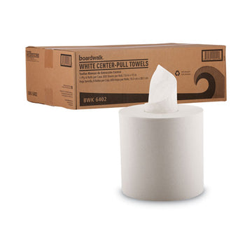 Boardwalk® Center-pull Hand Towels, 1-ply, 7 5-8" X 750 Ft, White, 6 Rolls-carton freeshipping - TVN Wholesale